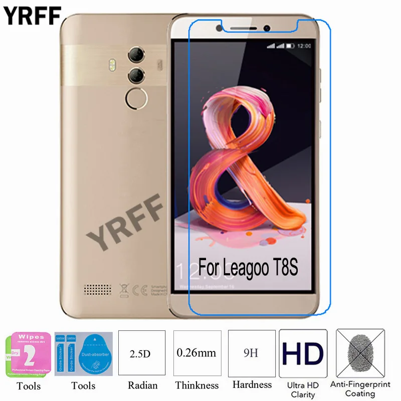 2 шт. закаленное стекло для Leagoo T8S 2.5D 0 25 мм 9H Защитная пленка T8 S Бесплатные