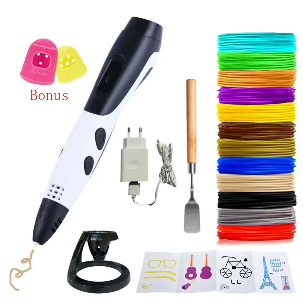 3D Printer Printing Pen ABS PLA Filaments Arts Dimensional Drawing Painting with Filament LCD Display For Kids Creative Gifts | Игрушки и