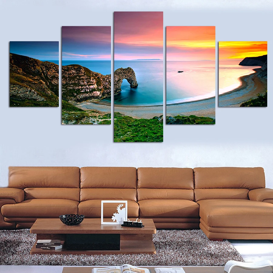 

5 Pieces Nature Scenery Paintings Wall Art Pictures Cuadros Decoracion Poster For Living Room Canvas Art Home Decor Unframed