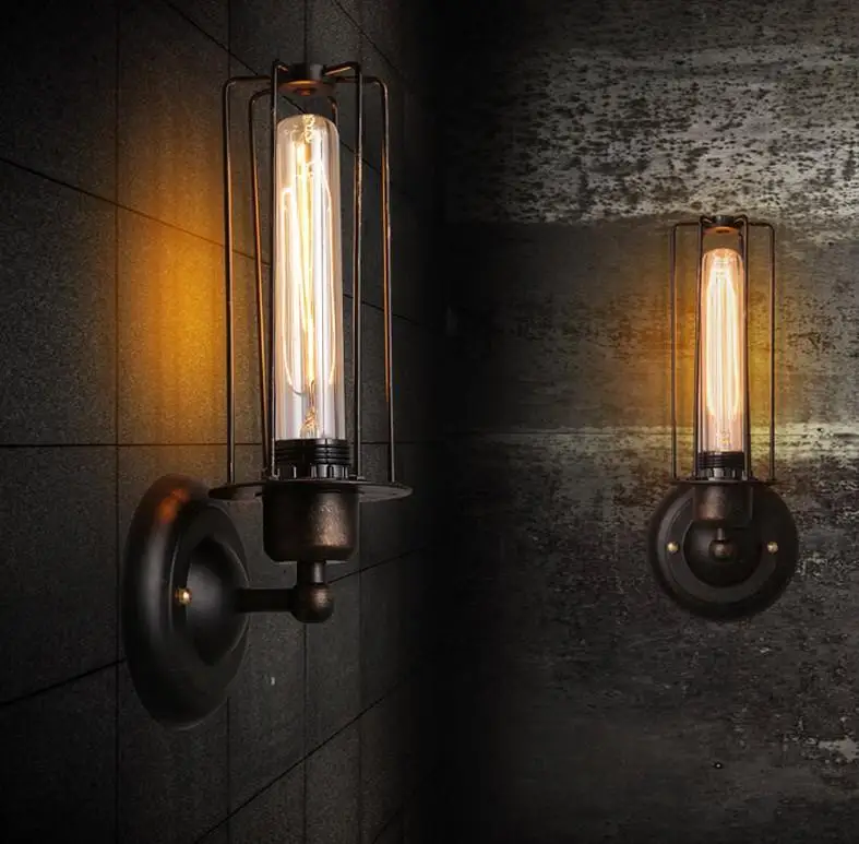 Настенный светильник в стиле ретро для коридора склада|iron wall lamp|wall lamplamp |
