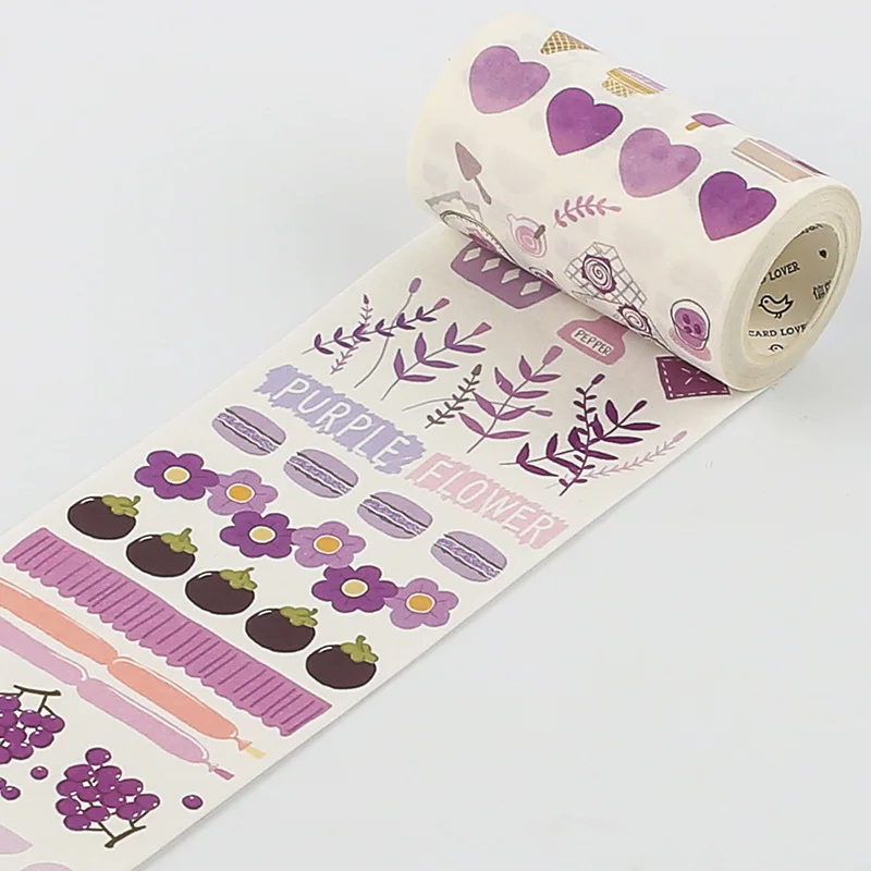 

Lavender Fruits Flowers Washi Tape Diy Scrapbooking Sticker Label Masking Tape School Office Supply