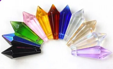 30 шт. смешанные Цвет 60 мм Хрустальная сосулька призмы U-лампа с каплями люстра