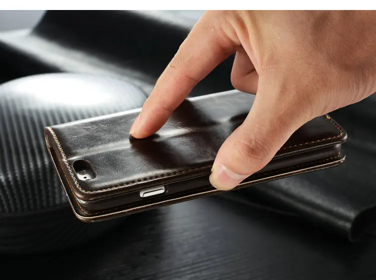 CaseMe чехол для iPhone 6 S/6 уникальных R64 кожаный Магнитный Флип Бумажник Дизайн с