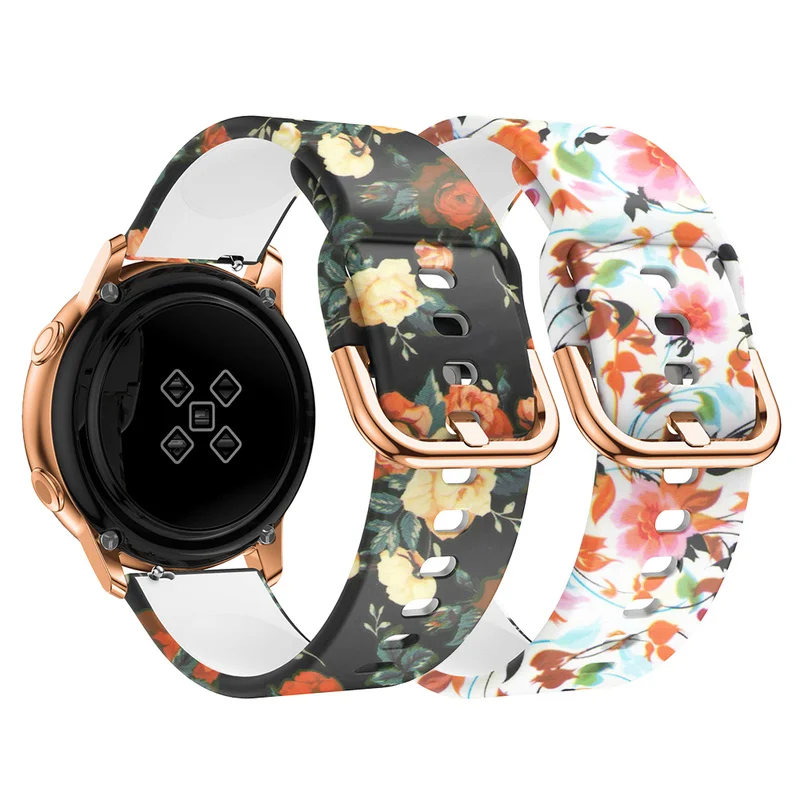 Ремешок силиконовый для Samsung Galaxy Watch Active Band мягкий спортивный сменный Браслет с