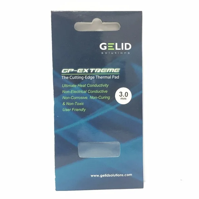 

GELID GP-EXTREME 3.0mm 80X40 PC CPU GPU Heatsink Cooling North and South Bridge Graphics Card Thermal Pad Conductivity W/MK12