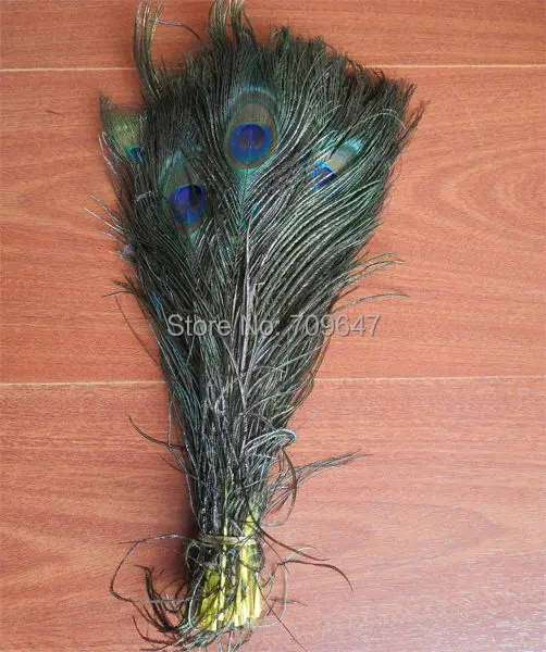 

50Pcs/Lot!10-12"Yellow Peacock Feathers with Yellow Quills.Yellow Peacock Tail Feathers for Costume Supplies&Flower Arrangement