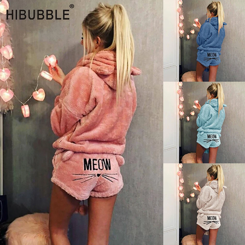 Женский пижамный комплект сезон осень зима 2019 теплая Пижама Женская флисовая