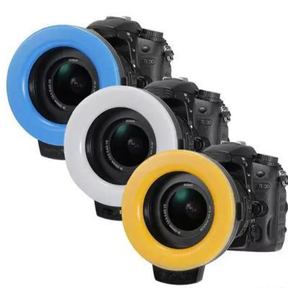 Кольцевой светильник для камеры телефона кольцевая светодиодная вспышка Canon Nikon