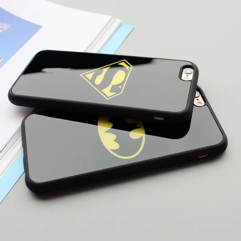 Mirror Phone Case for iPhone X 8 7 Plus Cover Super Hero Plating For 6 6s 5 5s SE Soft TPU Edge Couple Cases |