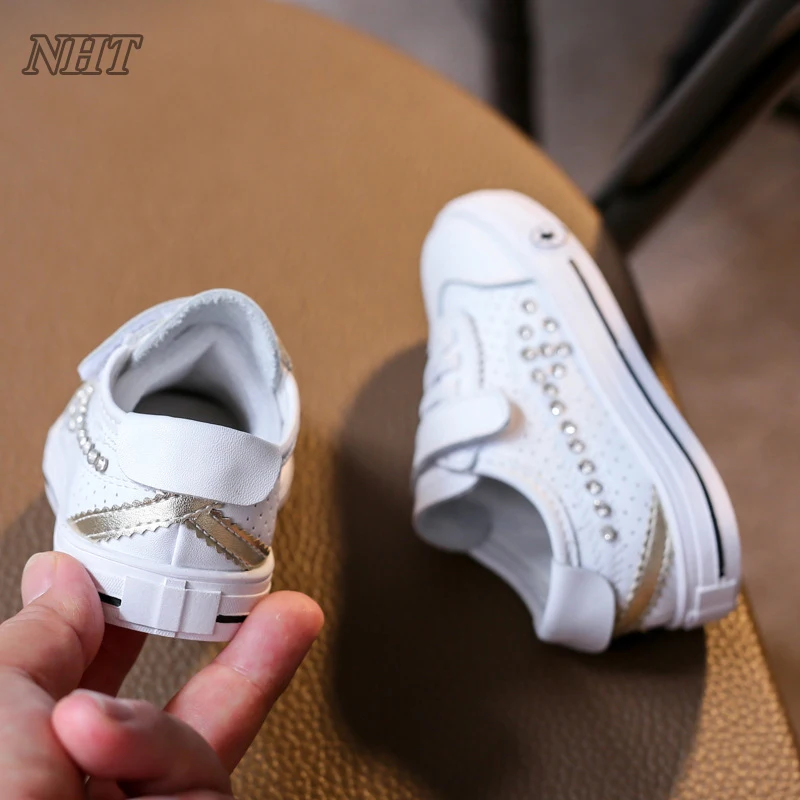 Обувь высокого качества для маленьких детей - роскошные бриллиантовые кроссовки для девочек и мальчиков, дети в школу и детский сад.