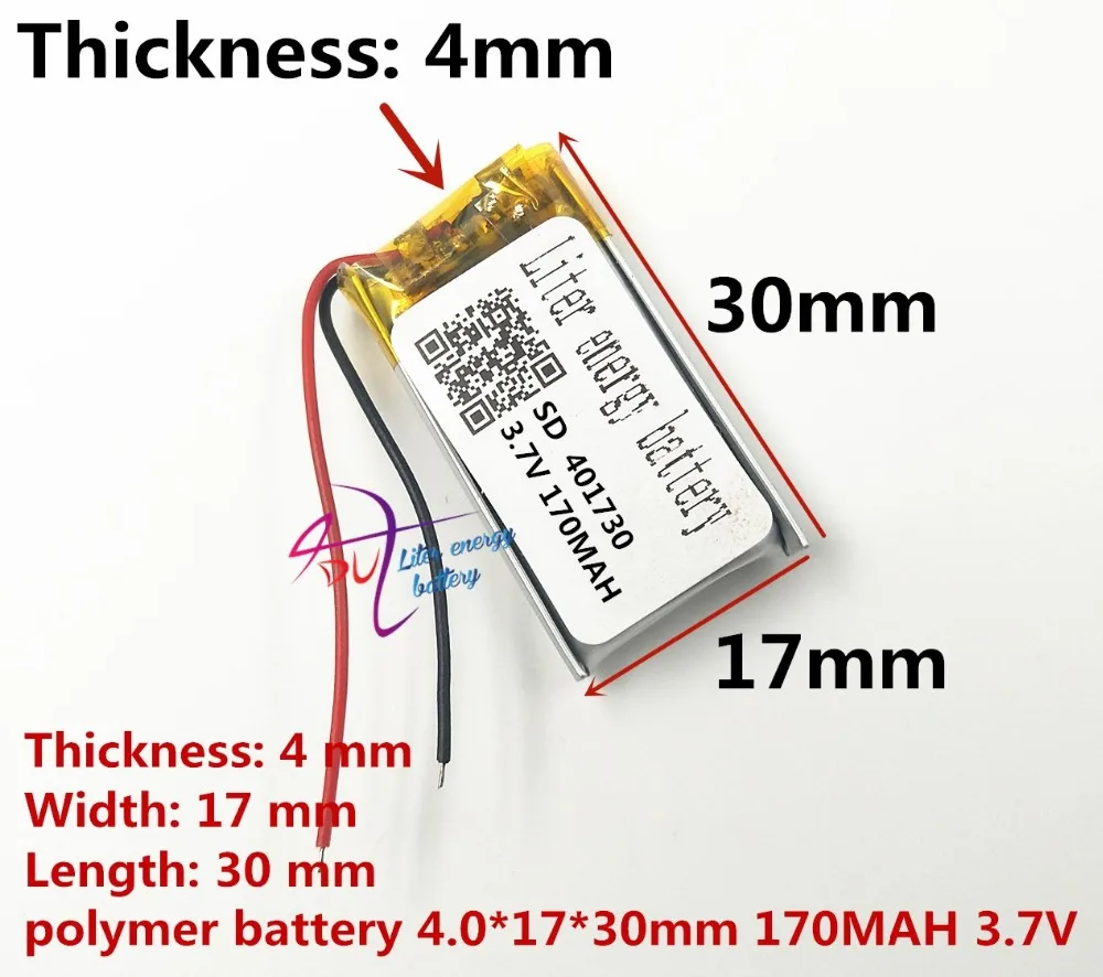 Литий полимерная батарея с защитной панелью для MP3 MP4 MP5 GPS размер 401730 3 7 в