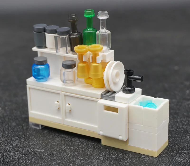 Технические кухонные строительные блоки Золотая тарелка в бутылке ящик буфет