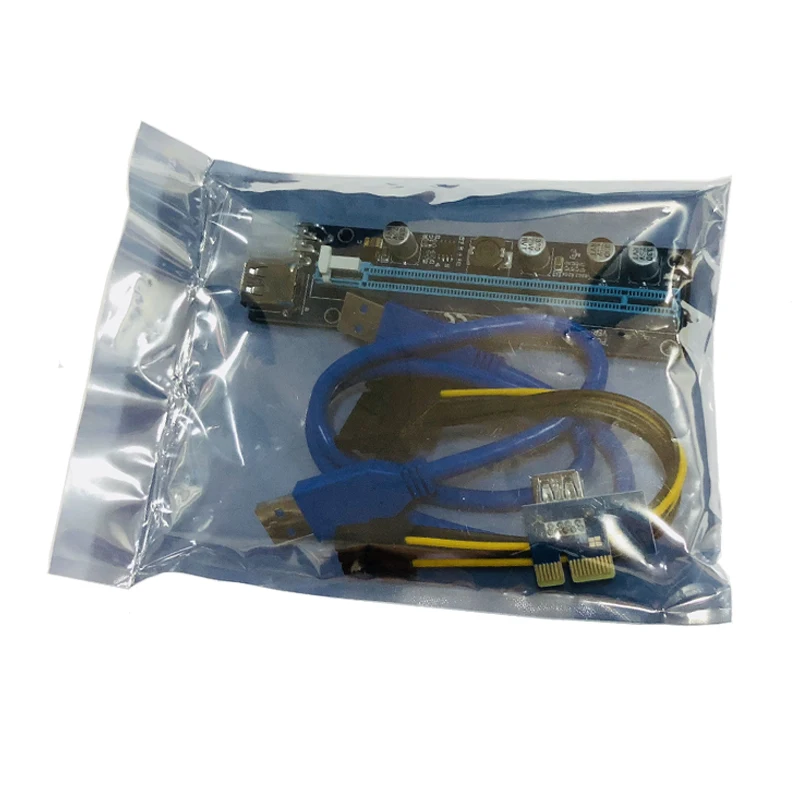 60CM PCI-E Extender PCI Express Riser Card 1X To 16X 008C + USB 3.0 Cable Sata 15 Pin 6 Power For BTC Miner Machine | Компьютеры и