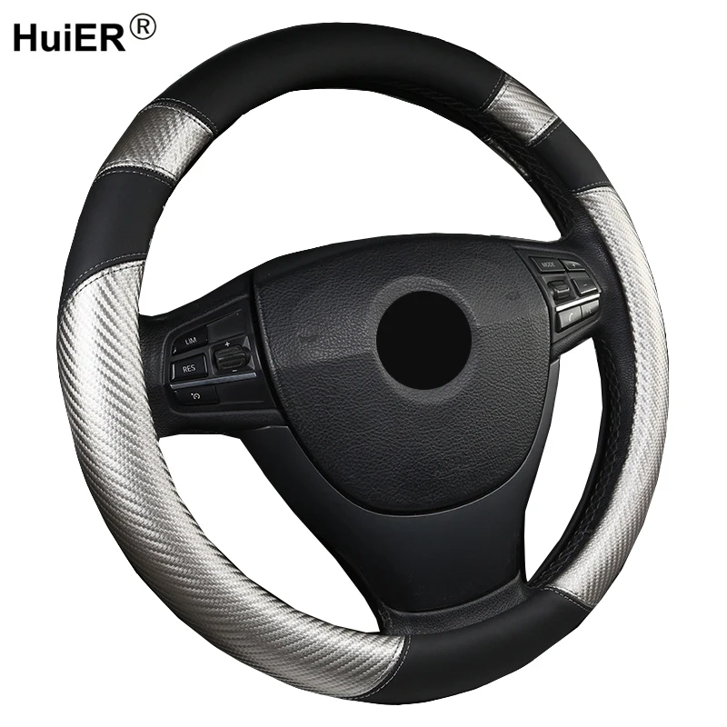 

6 Colors Car Steering Wheel Cover Non-slip Artificial Leather Braid on the Steering wheel Volant Funda Volante Auto Car Styling