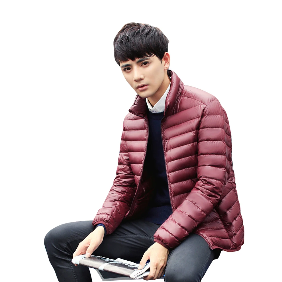 Новинка осенне зимнее Мужское пальто на утином пуху ульсветильник Кая Тонкая