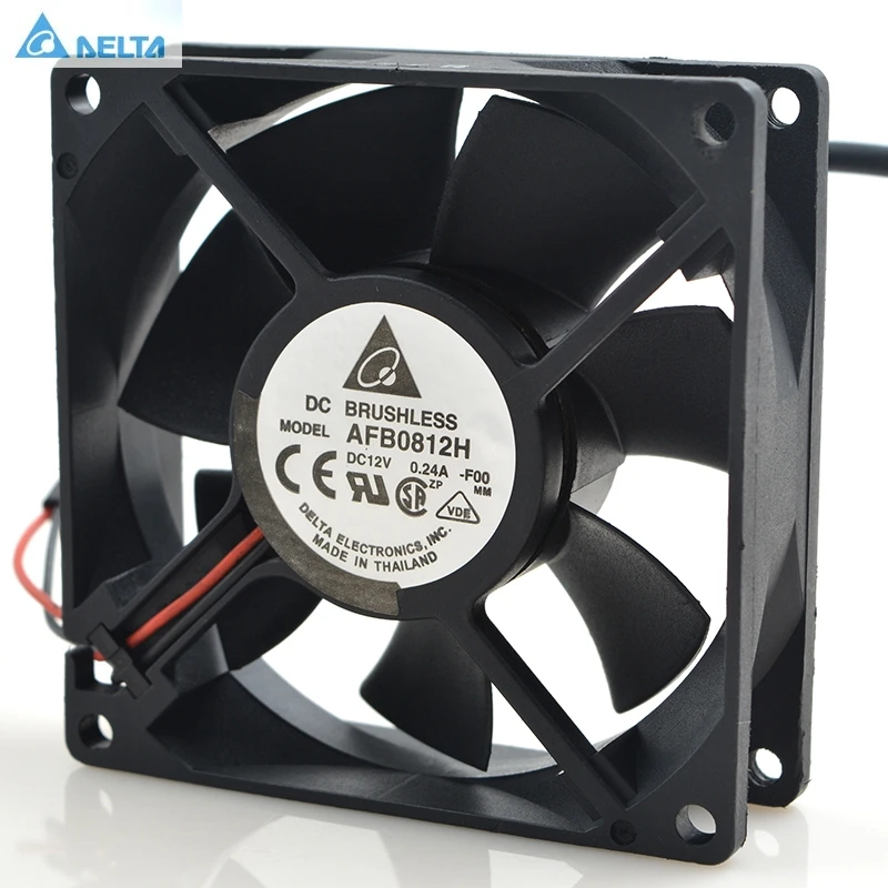 

Brand New for delta AFB0812H 8cm 8025 12V 0.24A 2wire double ball bearing fan pwm 80*80*25mm 50pcs/lot