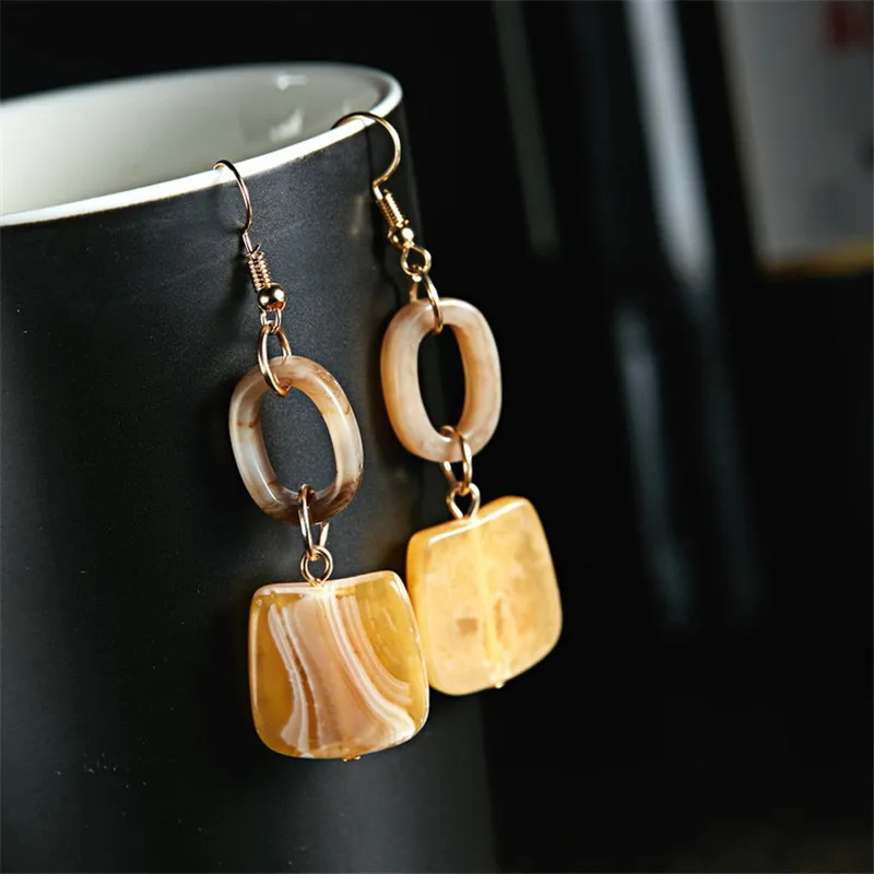 HUISTORY Earrings Fashion Jewelry Cute Statement Acrylic Fruit Color For Women Party Gift | Украшения и аксессуары
