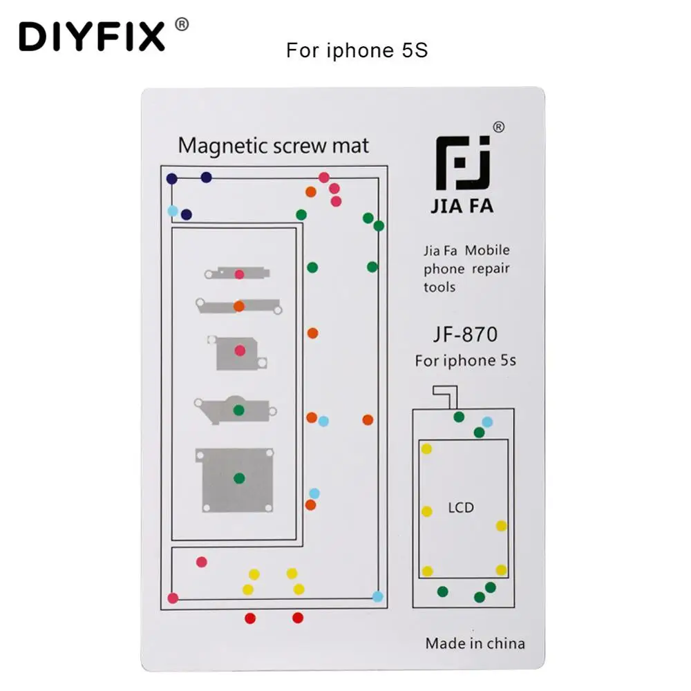 

Магнитный коврик DIYFIX для iPhone 4, 4S, 5, 5S, 6S, 6S Plus, 1 шт., направляющая площадка для винтов, коврик для диаграммы, инструменты для ремонта мобильный телефон