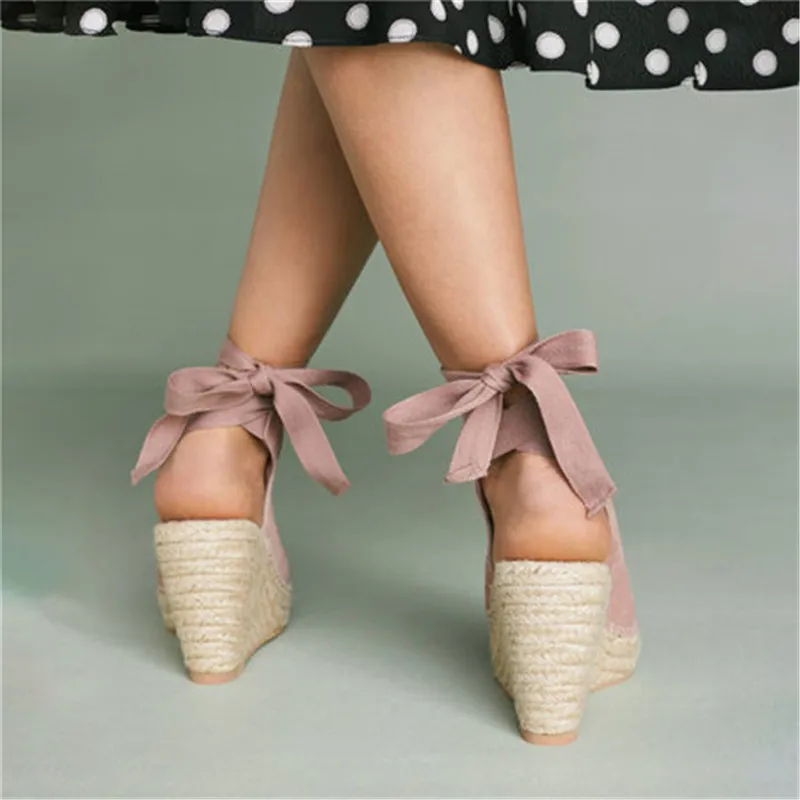 Сандалии Adisputent на высоком каблуке платформа эспадрильи открытый носок