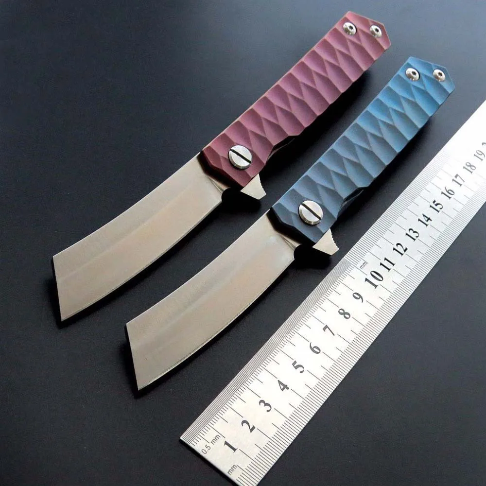 Высокая жесткость 60HRC EF97 D2 BladeTC4 ручка Открытый Отдых тактический складной Ножи