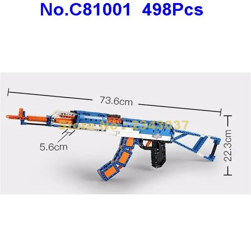 C81001 498 штук военный Ak 47 Штурмовая винтовка пистолет строительный блок