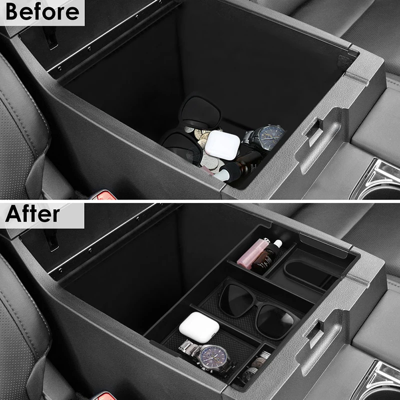 Car Seat Crevice Storage Box Center Console Armrest Organizer Auto Gap Holder With 2PCS Hangers For Toyota Tundra 2014-2017 | Автомобили и