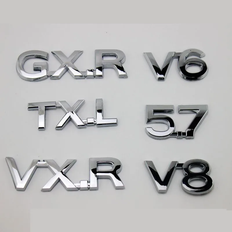 5 шт. ABS TXL VXL GXR VXR VX автомобильный хвост Стайлинг декоративные эмблемы V6 V8 7