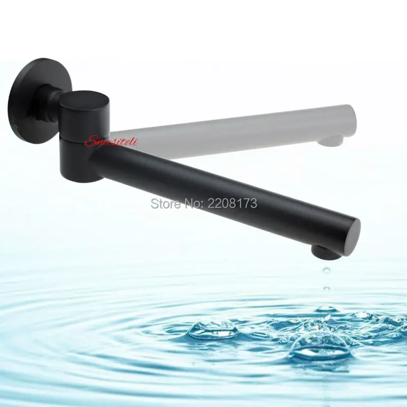 Роскошные латунные Биб краны Smesiteli матовая черная отделка настенный смеситель