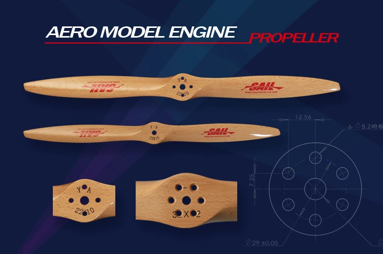 DXF Новое поступление паруса деревянные Y-A винты CCW CW Prop газовый двигатель самолет