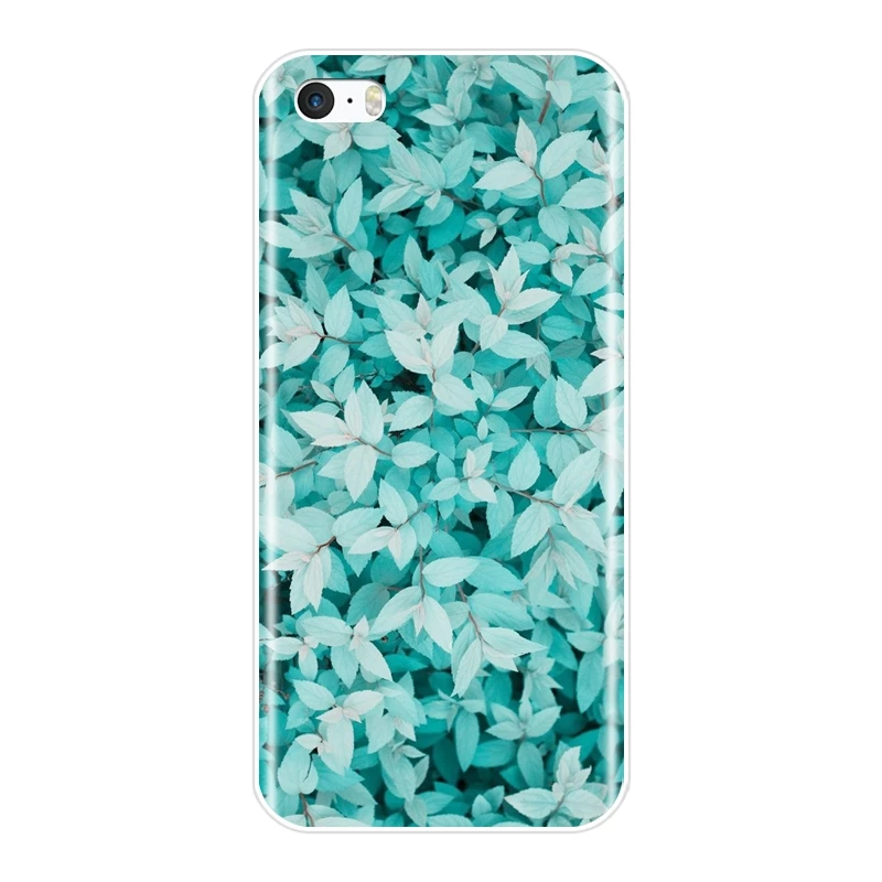Чехол из ТПУ для iPhone 5C 5S SE 5 S силиконовая Мягкая задняя крышка с зелеными фруктами