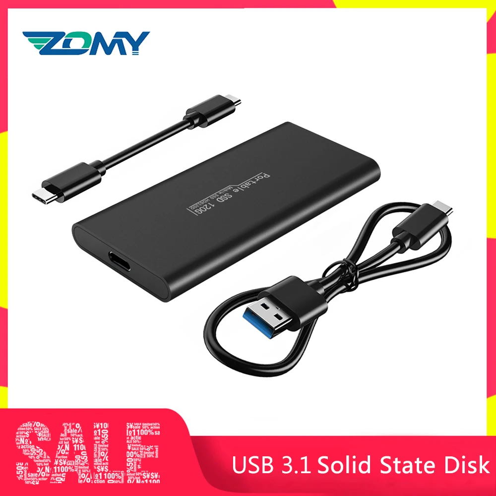 Zomy 2 5 дюймов type c usb 3 1 внешний ssd корпус портативный жесткий диск 60 ГБ 120 240 SDD