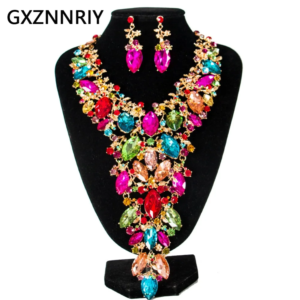 Свадебный цветок с кристаллами ювелирные наборы для женщин Стразы свадебное