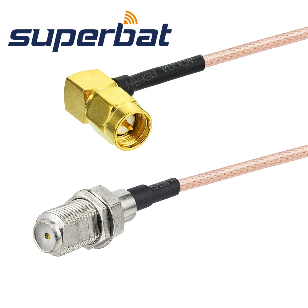 Superbat F-разъем перегородка прямая в SMA разъем прямоугольный ОТРЕЗОК кабеля RG316 30 см