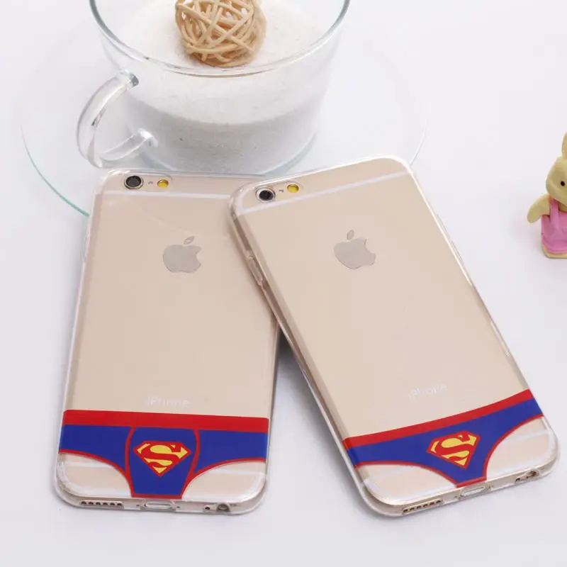 TPU Flag briefs Case for iphone 6 4.7&quot sexy Leopard Super man Soft silicone Phone cases Cover |