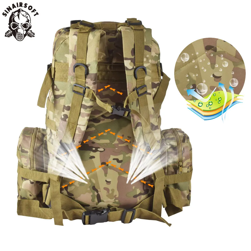 Sinairsoft 50L MOLLE мужчины рюкзак тактика мужской hik высокая производительность