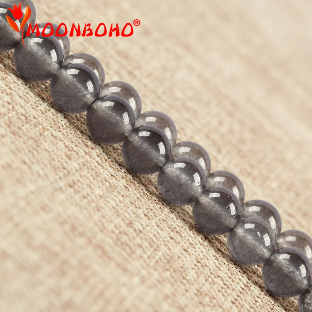 4 6 8 10 мм Круглый Серый Агаты натуральный камень кварц полировка свободные Diy