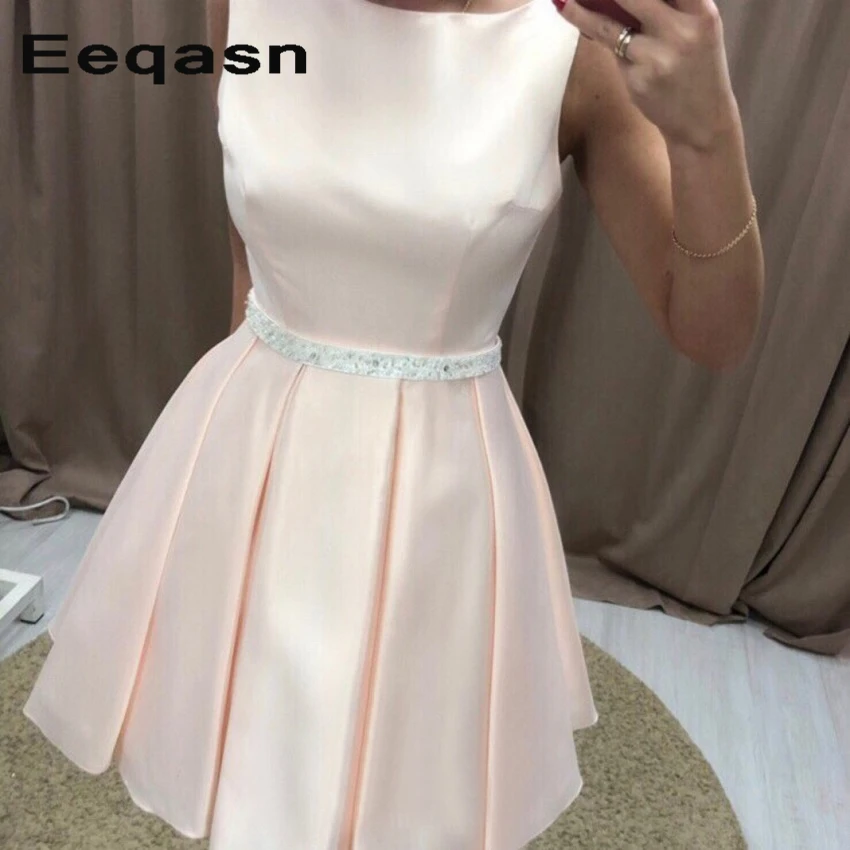 Сексуальные белые короткие коктейльные платья 2020 длиной до колена с кристальным