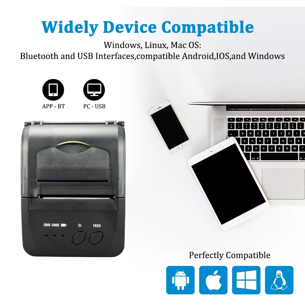 netum 58mm bluetooth thermal receipt printer with paper carry case hang on waist for android ios iphone ipad escpos nt 1809dd free global shipping