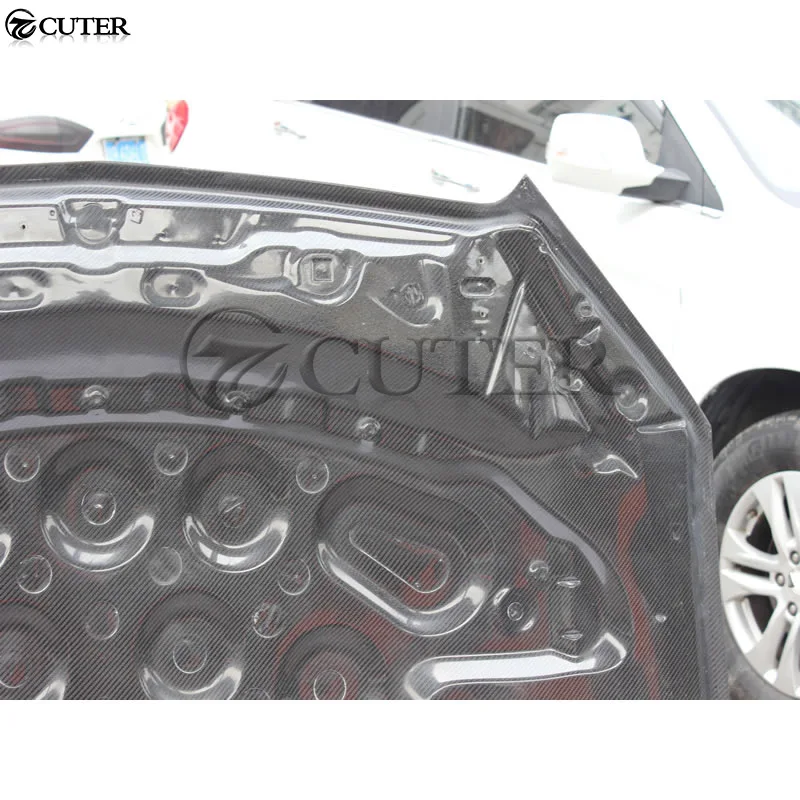W205 AMG стиль полностью из углеродного волокна Автомобильная крышка капота