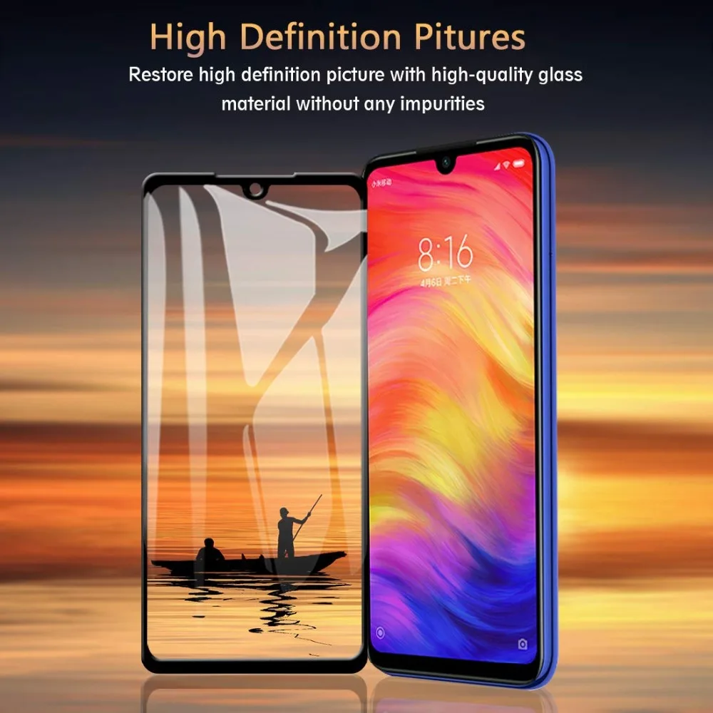 19D изогнутое полное покрытие закаленное стекло для Xiaomi Redmi Note 7 5 6 Pro 6A Plus Защитная