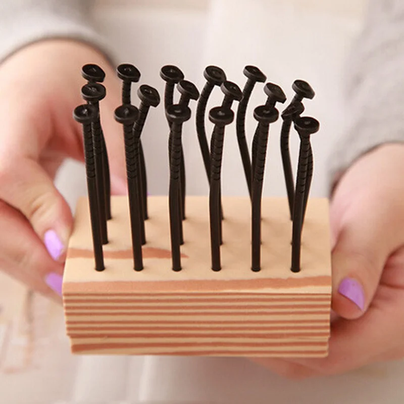 FHEAL многоразовая креативная железная гвоздь стиль пластиковая фруктовая вилка