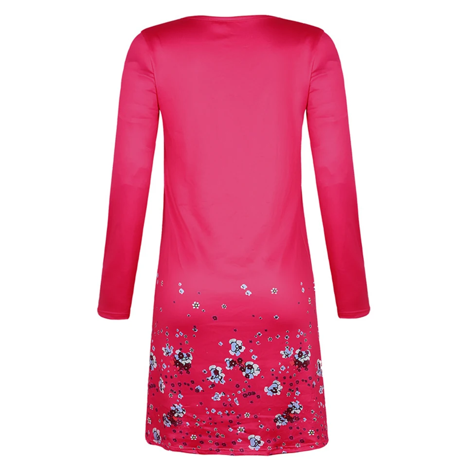 

Satin Mini Dress Robe Femme Ete 2021 Women Winter Red Floral Dress Long Sleeve Short Boho Style Sukienka Shirred Dress Kleider