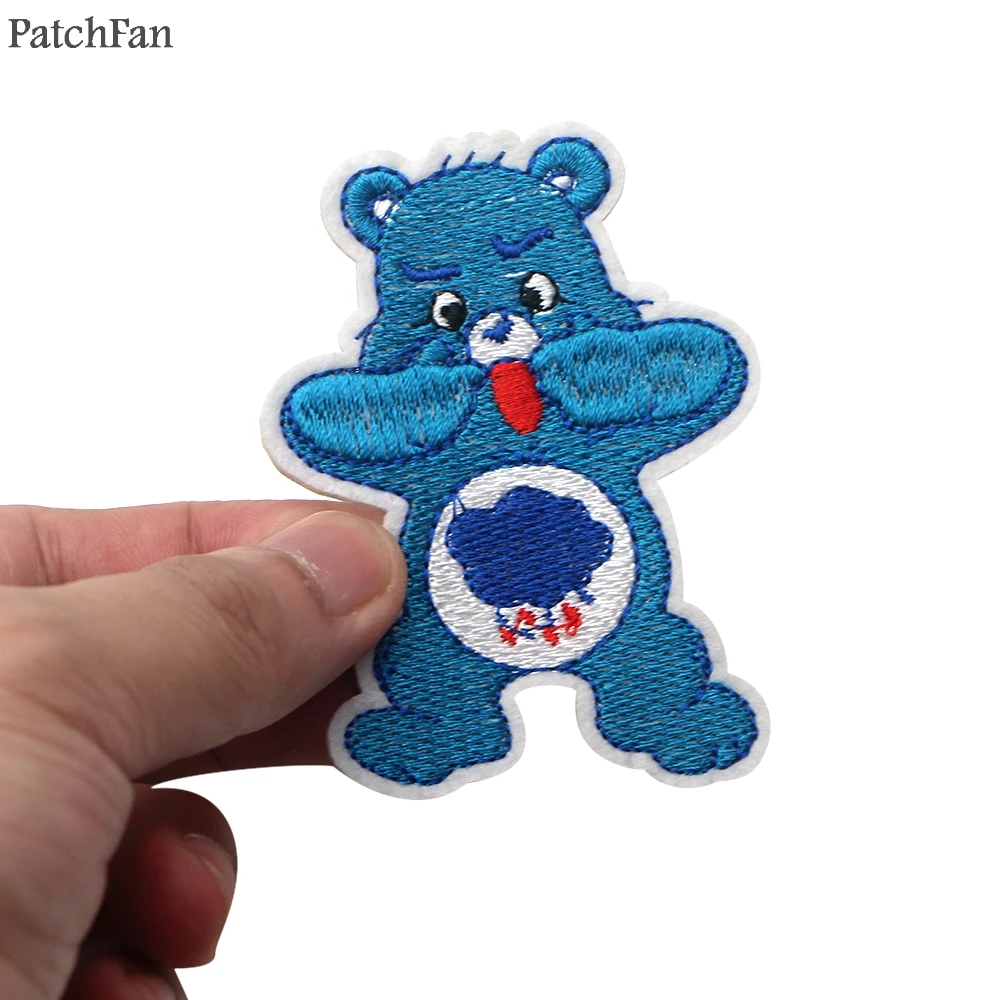 Patchfan 5 шт./компл. заботливые мишки в мультипликационном стиле(«Железный На нашивки Костюмы para вышитые значки швейная аппликация пэчворка наклейки A1202