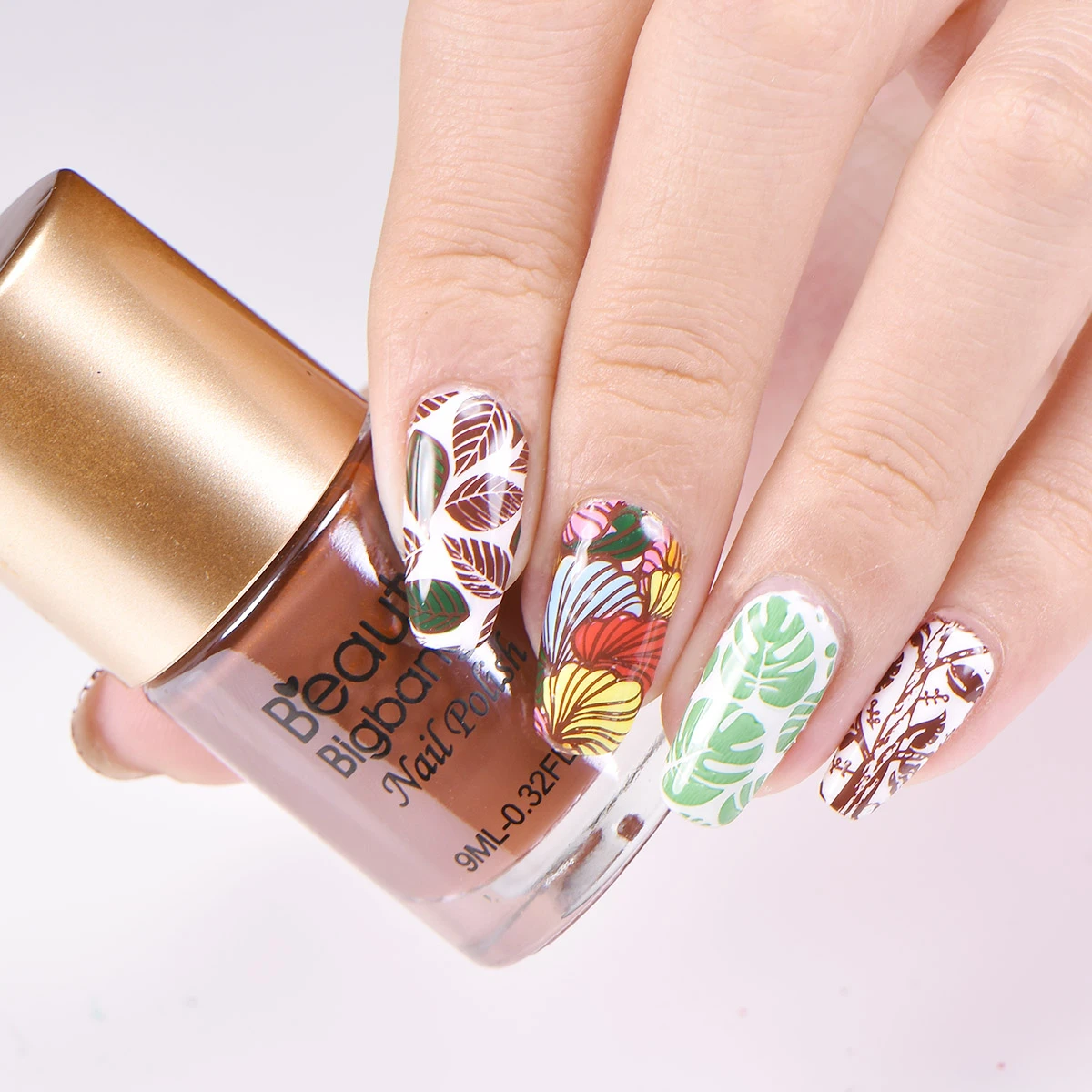 BEAUTYBIGBANG 6*6 см квадратный штамп для дизайна ногтей шаблон цветочного листа