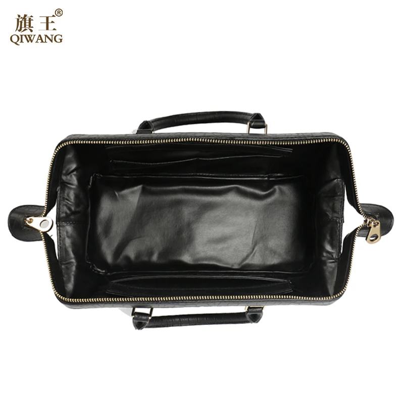 Женская сумка Qiwang из натуральной коровьей кожи с рисунком питона|bolsa feminina|designer