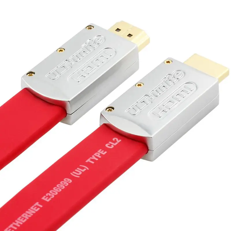 HFES Новый Ульт юнит красный Высокоскоростной HDMI кабель поддерживает 4K Ultra HD 3D 1080p