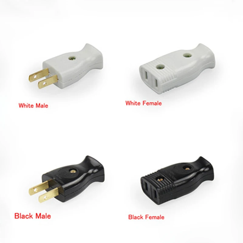 

10pcs Extension Cords On Two Flat Pin Connectors Supporting Male and Female Docking Plug Socket Bakelite 15A GB