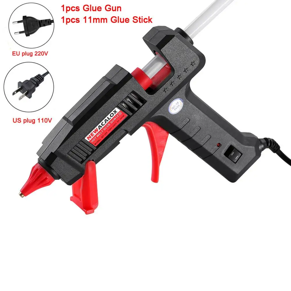 1pcs Glue Sticks NEWACALOX EU/US 60 Вт 100 вт DIY термоклеевой пистолет промышленный медный сопло Gluegun 10 шт. 11 мм клеевой пистолет для рукоделия Инструменты для ремонта - Цвет: 1pcs Glue Sticks
