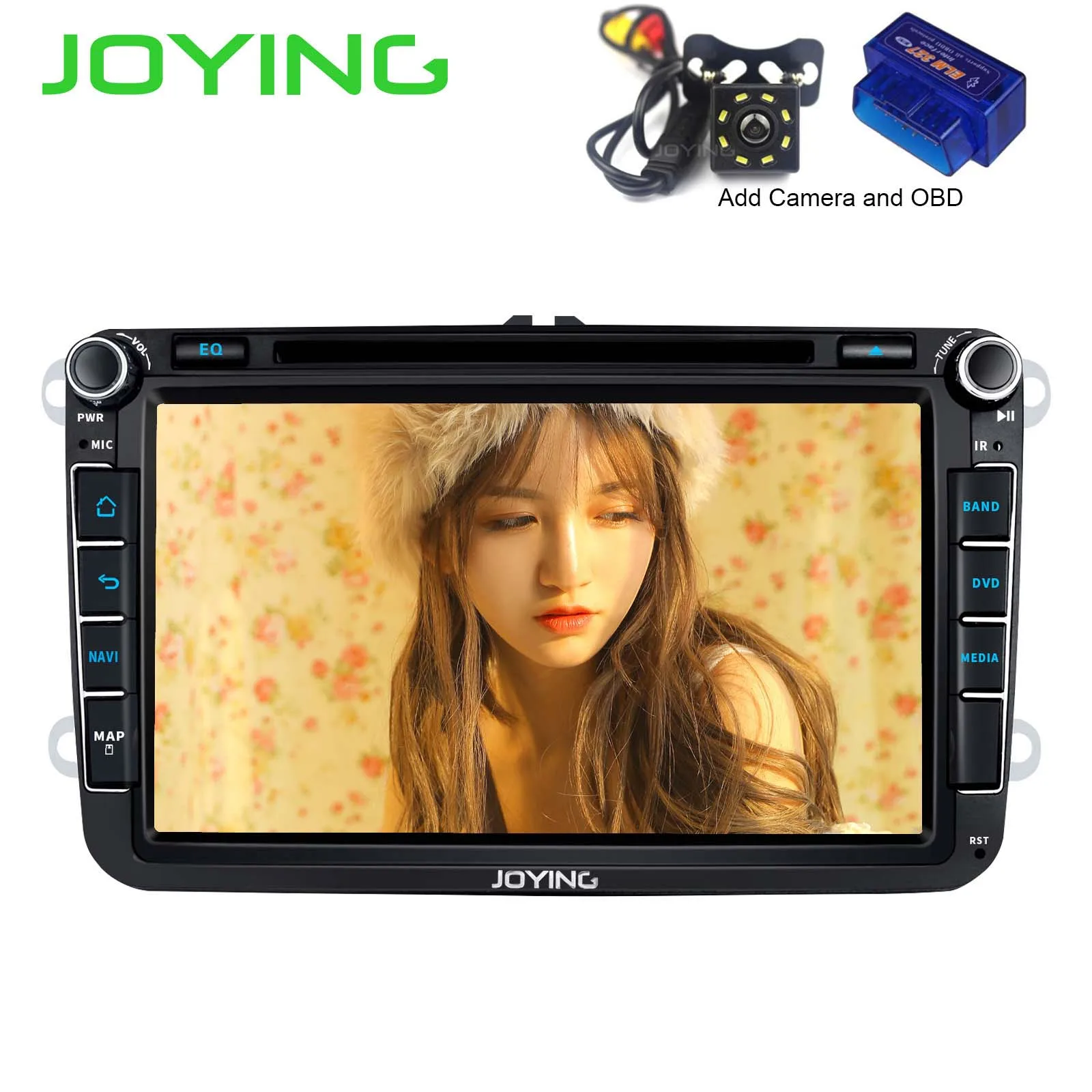 Add Camera OBD " головное устройство DSP Android8.1 автомобильное радио стерео для Volkswagen VW Passat Skoda Golf gps навигация без DVD плеера Встроенный 4 г модем - Цвет: Add Camera OBD