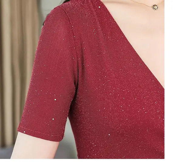 

2019 woman dress in Summer with New style fashion Short sleeve V-neck dress